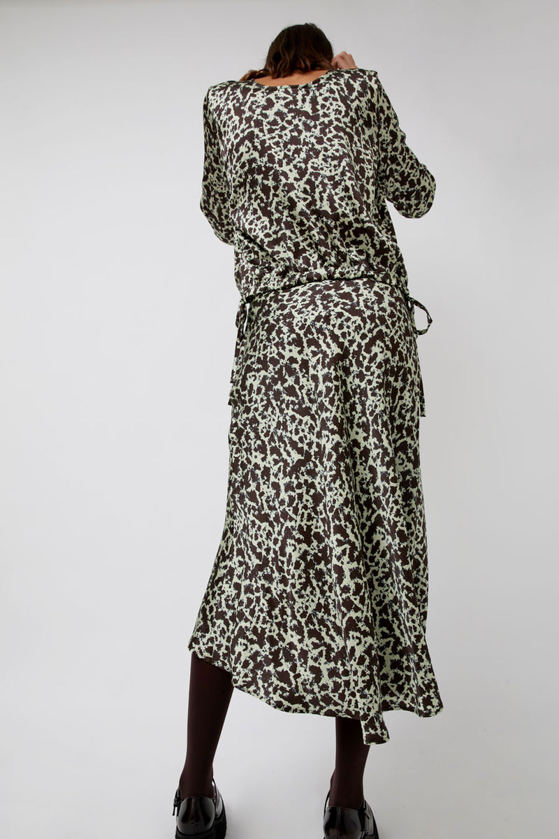 No.6 Mitta Skirt in Mint Ink Blot