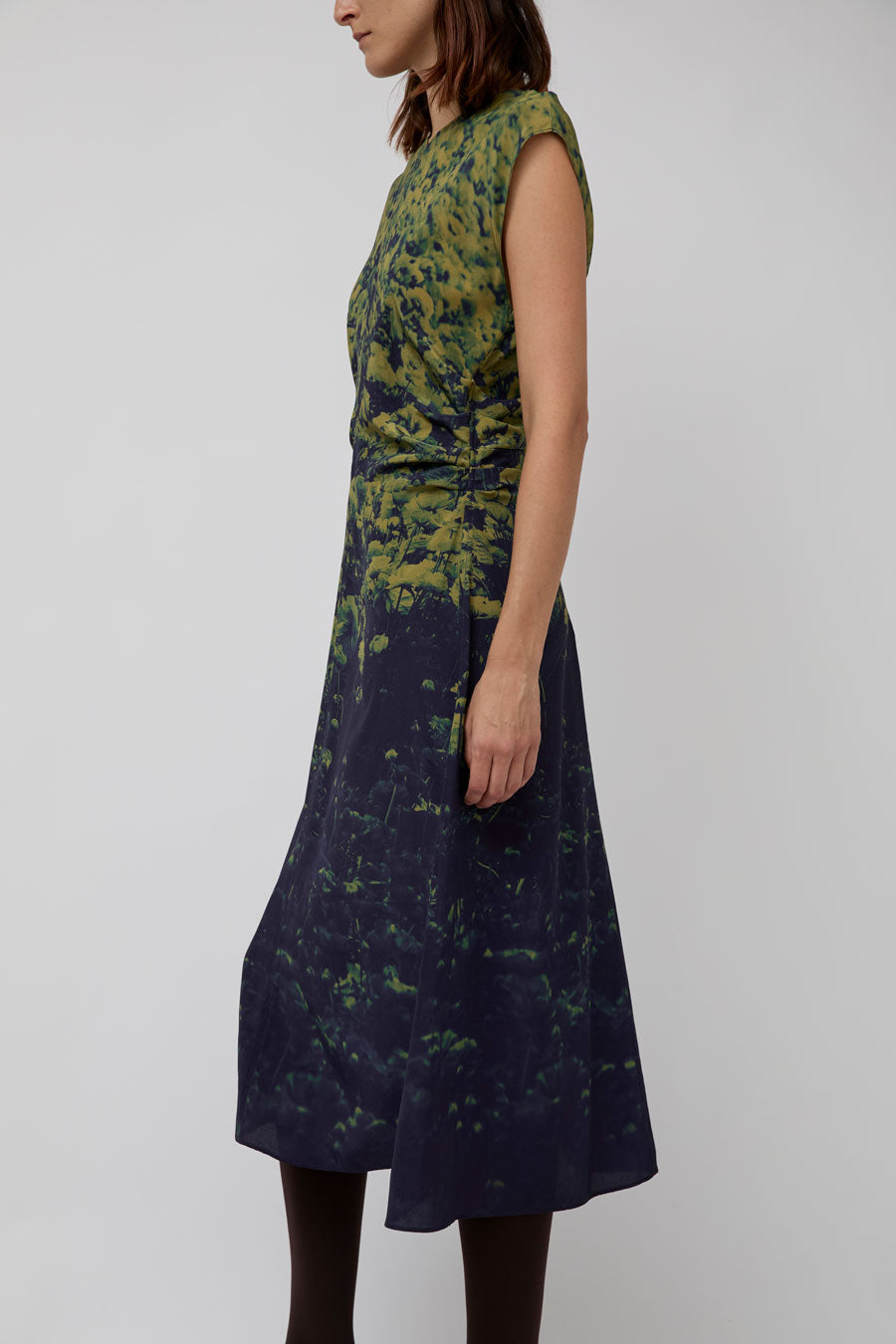 No.6 Rochelle Dress in Green Poppies