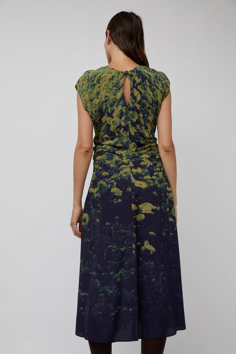 No.6 Rochelle Dress in Green Poppies