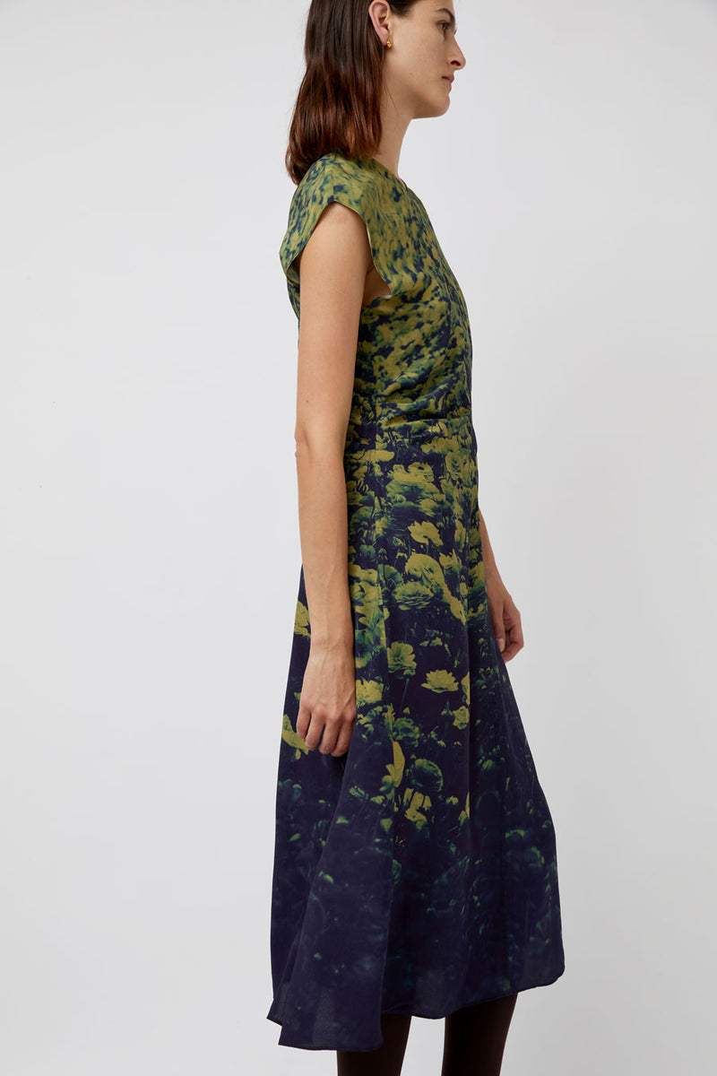 No.6 Rochelle Dress in Green Poppies