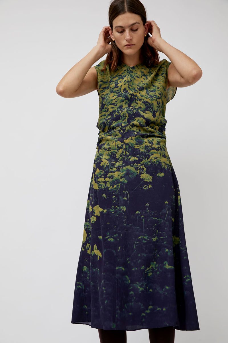 No.6 Rochelle Dress in Green Poppies