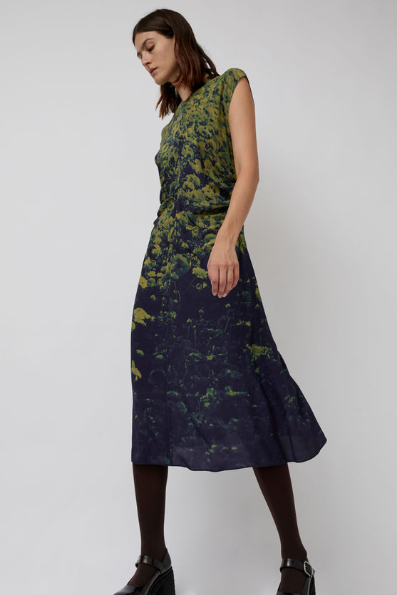 No.6 Rochelle Dress in Green Poppies