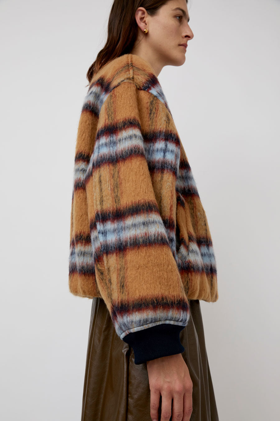 No.6 Dover Jacket in Camel Plaid