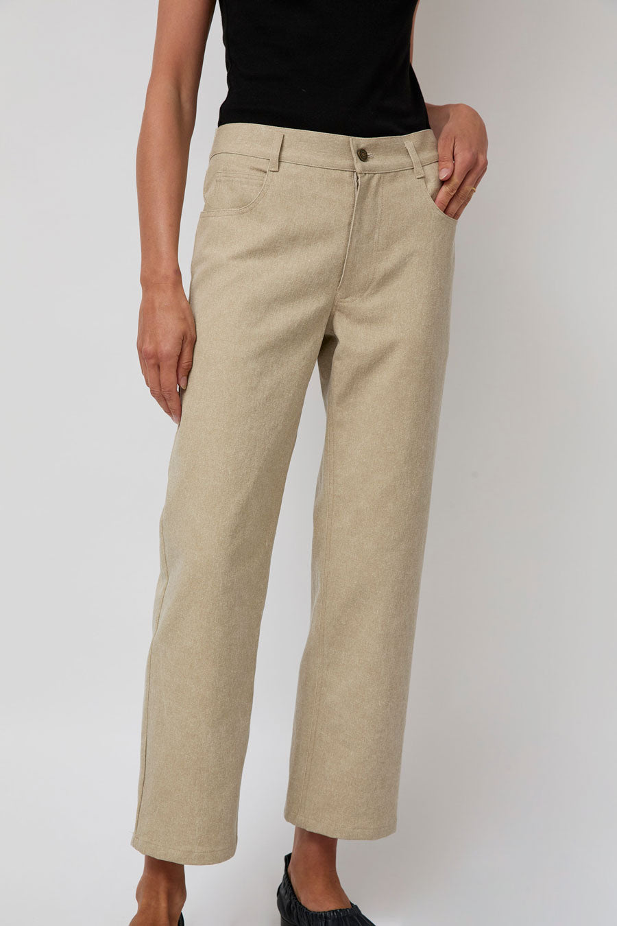 No.6 Agatha Pant in Natural Washed Tan