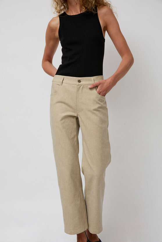No.6 Agatha Pant in Natural Washed Tan