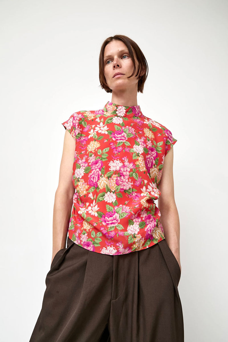 No.6 Alex Top in Red Bouquet