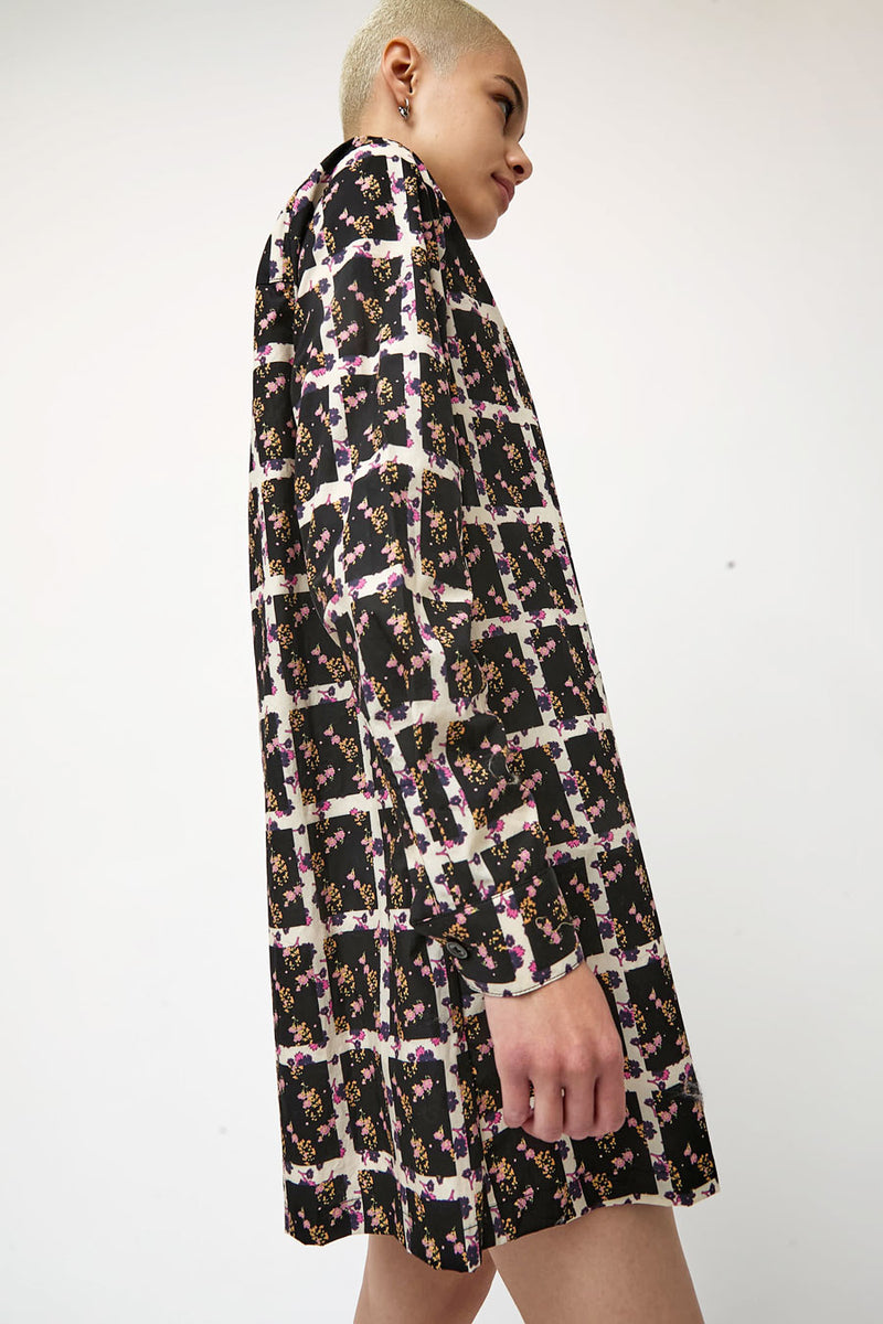 No.6 Annick Dress in Black Window Pane Floral