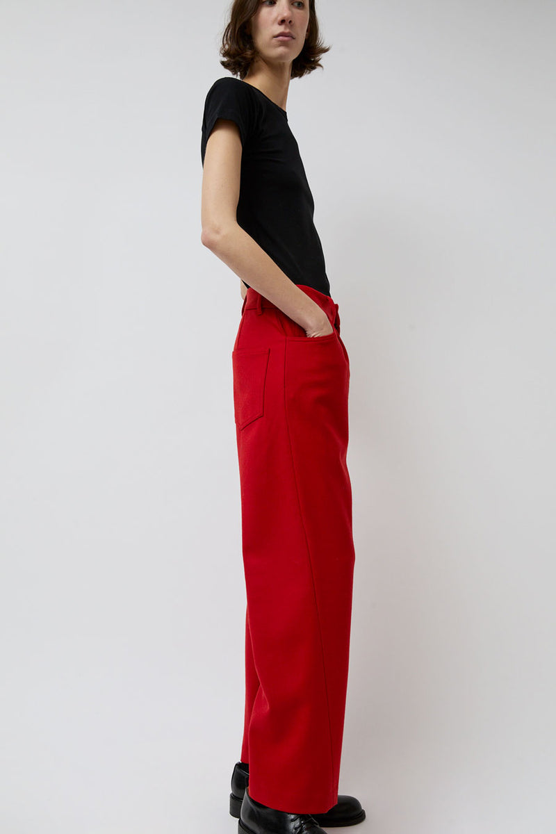 No.6 Baxter Pant in Red Wool