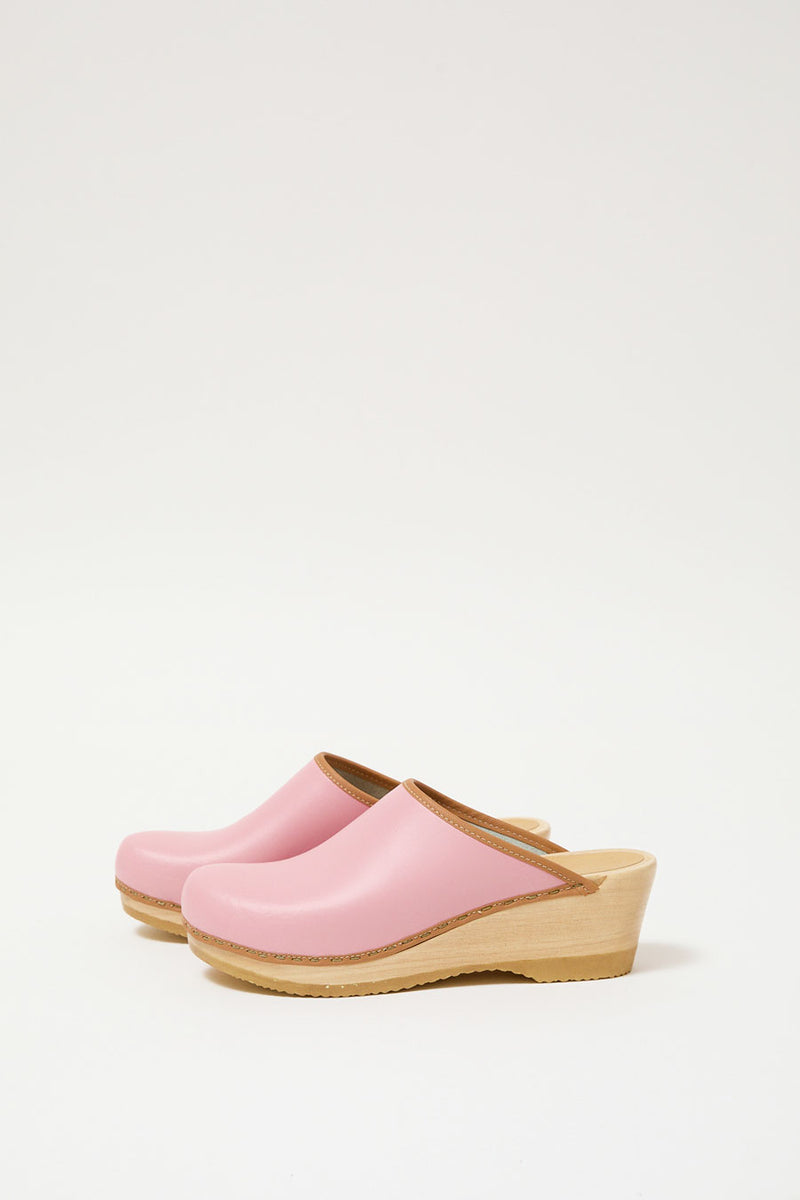 No.6 Bella Clog on Mid Wedge in Light Pink