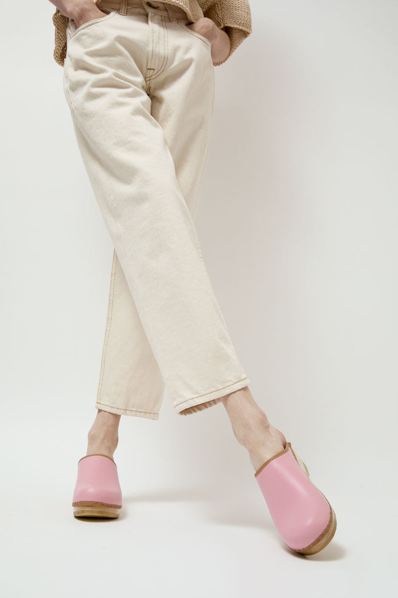 No.6 Bella Clog on Mid Wedge in Light Pink