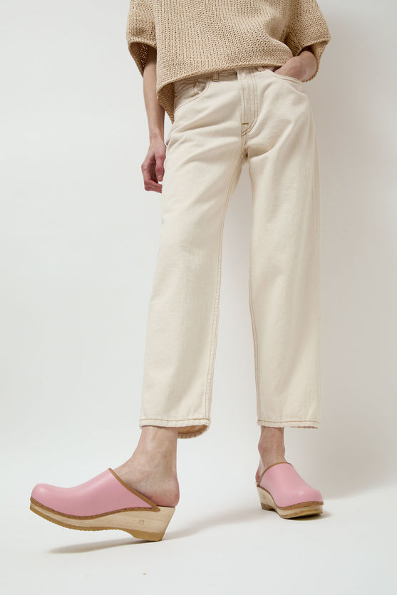 No.6 Bella Clog on Mid Wedge in Light Pink