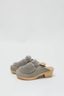 No.6 Billie Fur Clog on Mid Heel in Mist