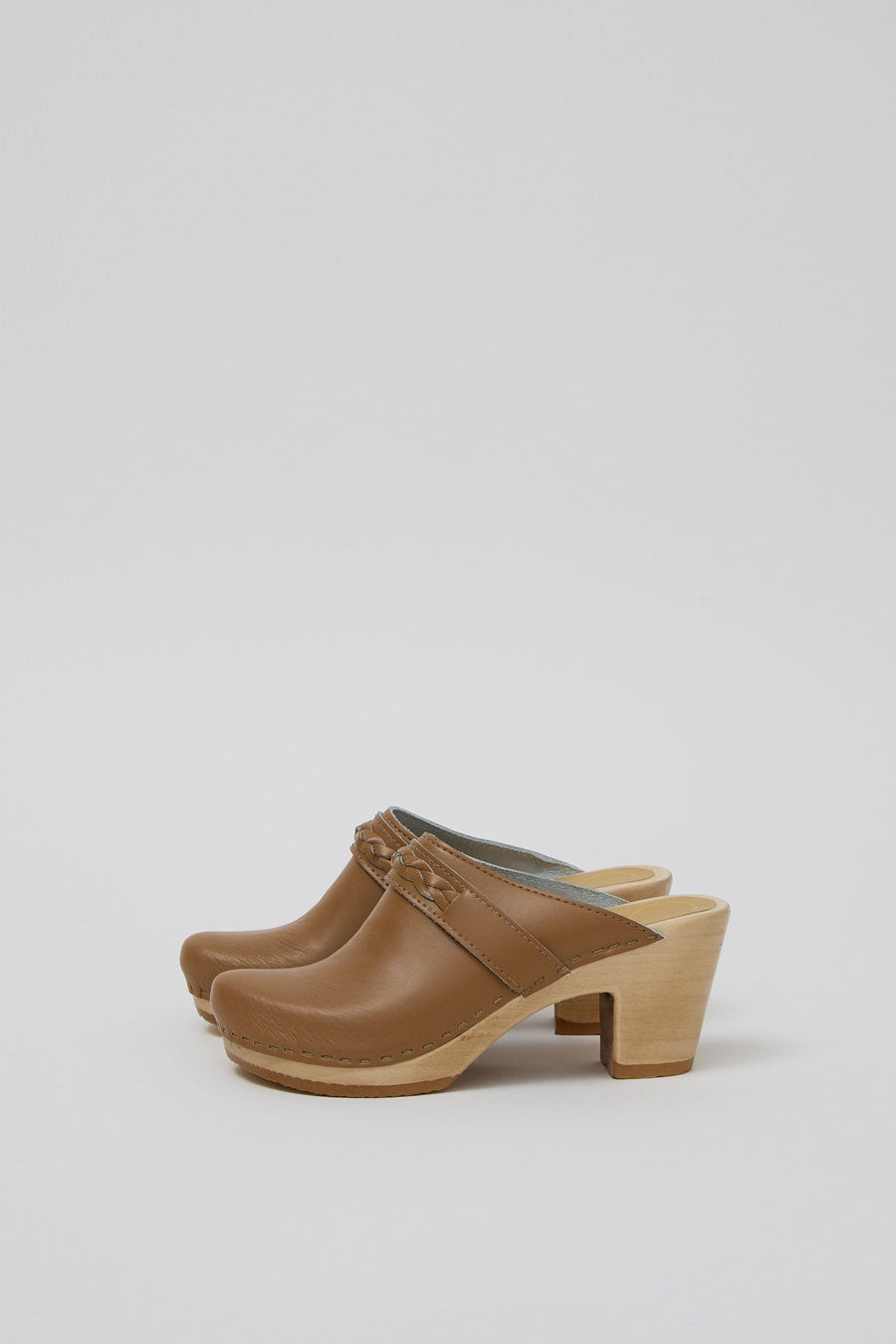 No.6 Bridget Clog on High Heel in Khaki