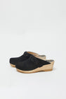 No.6 Bridget Clog on Mid Wedge in Black Suede