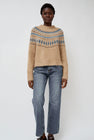 No.6 Cardiff Sweater in Camel and Blue