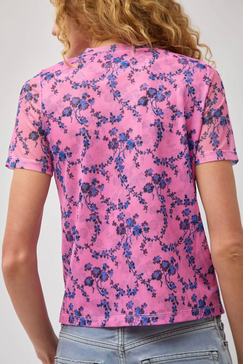 No.6 Carey Tee in Pink Trellis