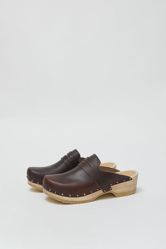 No.6 Charlotte Studded Clog on Low Base in Oxblood No.6 Store