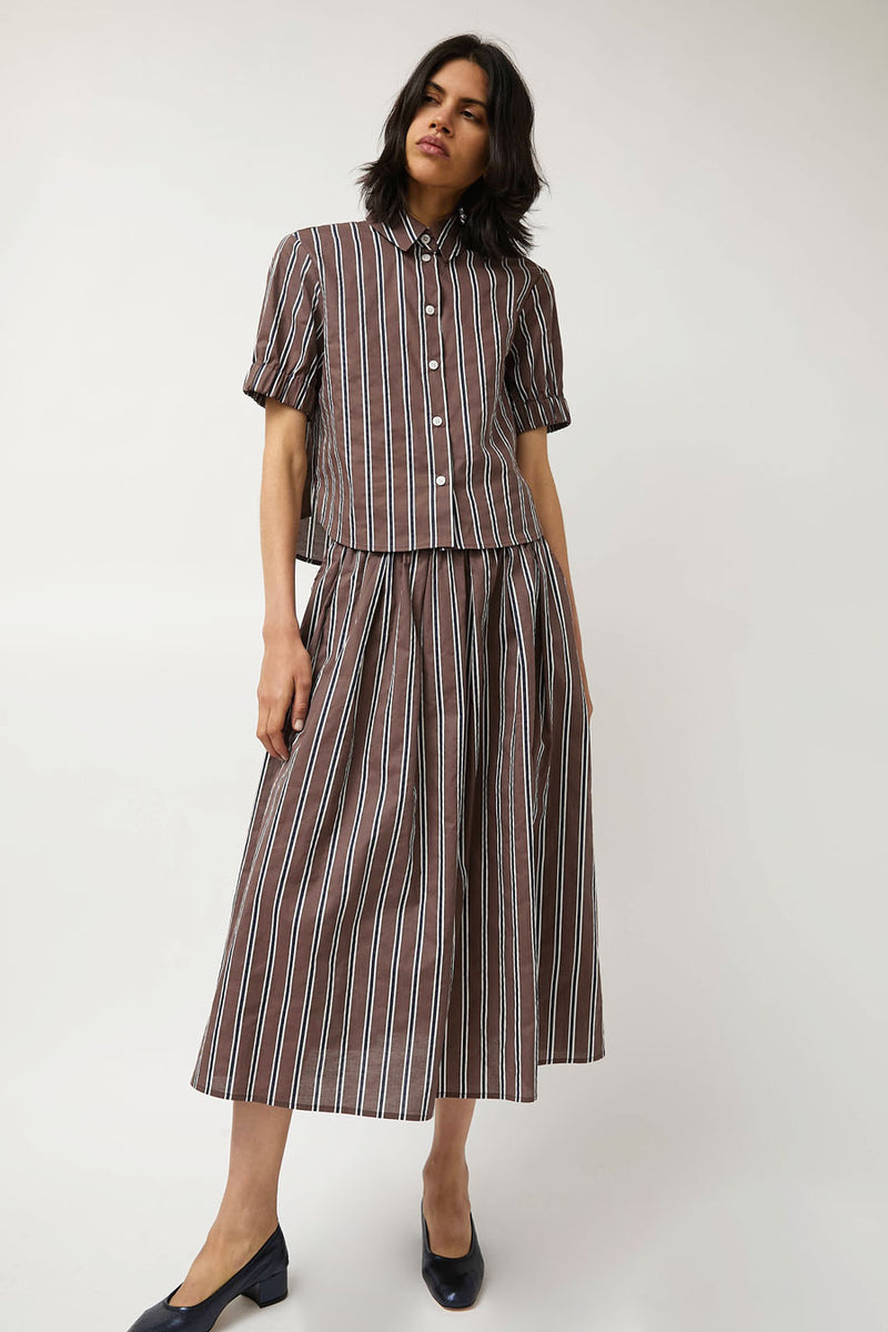 No.6 Chloe Top in Cambridge Brown Stripe