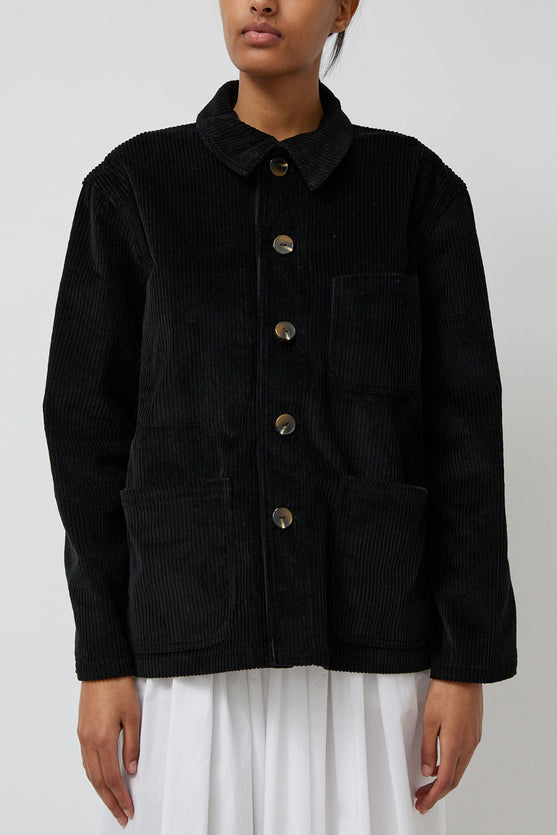 No.6 Chore Coat in Black Corduroy