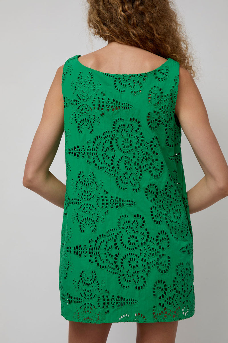 No.6 Clare Dress in Green Eyelet