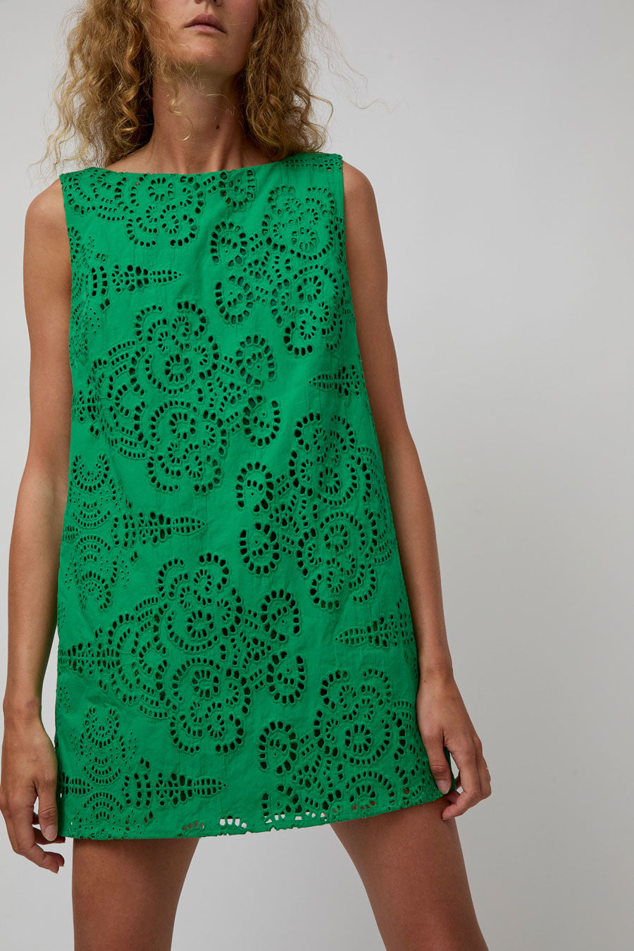 No.6 Clare Dress in Green Eyelet