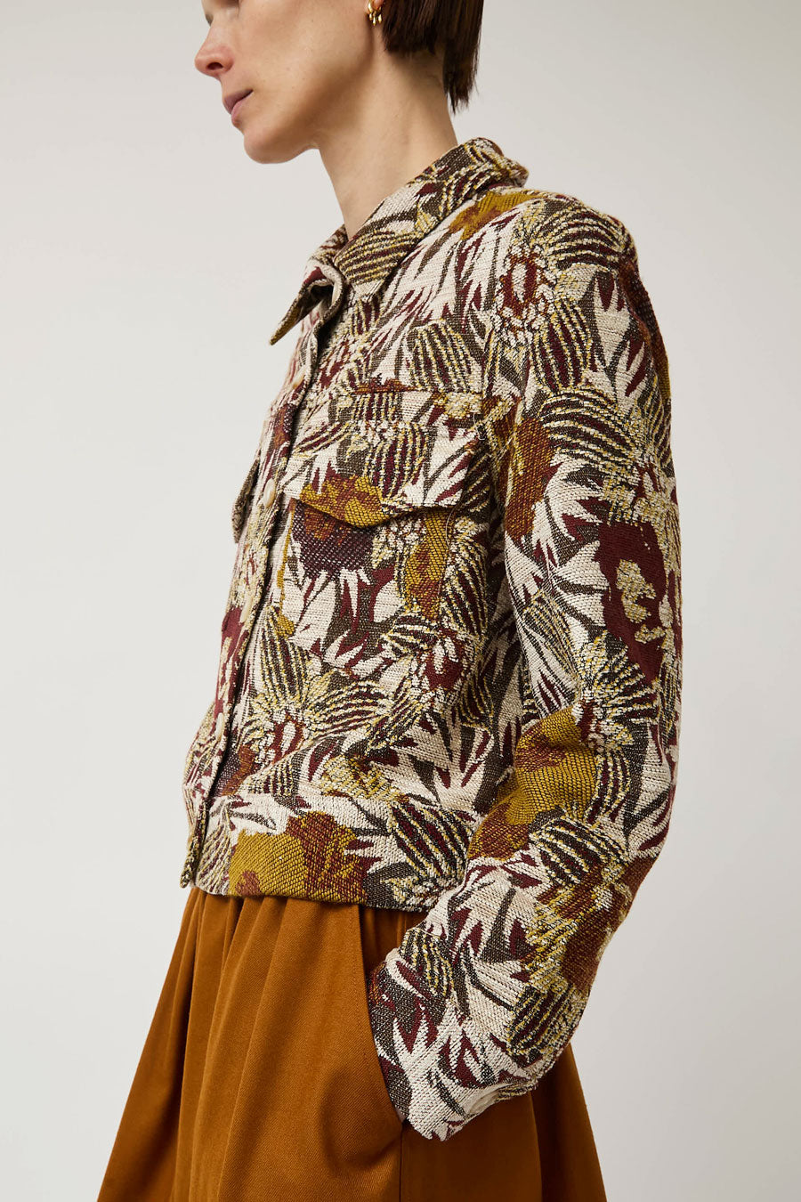 No.6 Claudia Jacket in Wine Floral