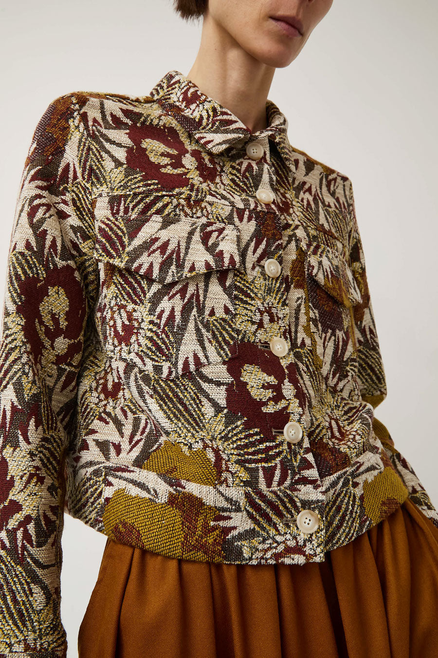 No.6 Claudia Jacket in Wine Floral