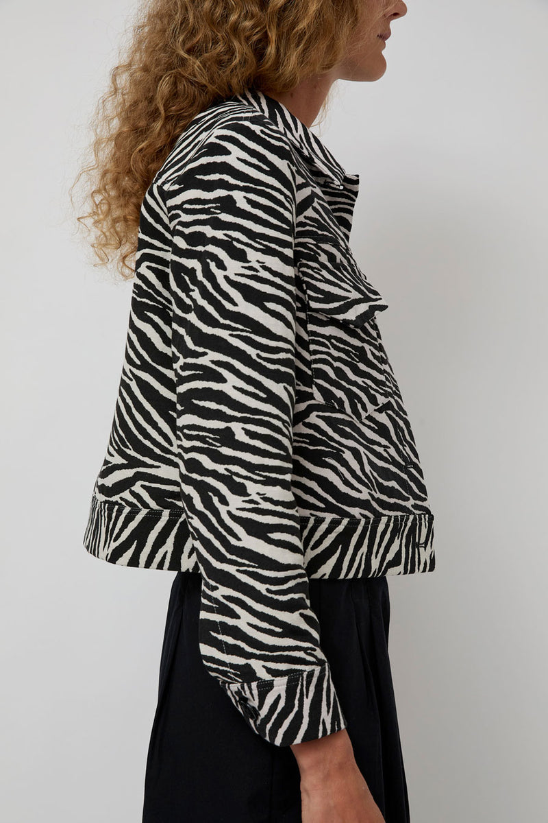 No.6 Claudia Jacket in Zebra Jacquard