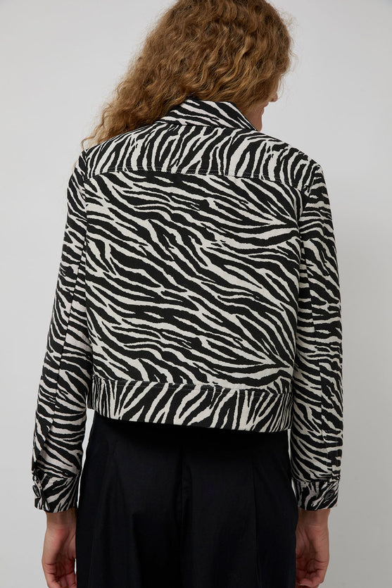 No.6 Claudia Jacket in Zebra Jacquard