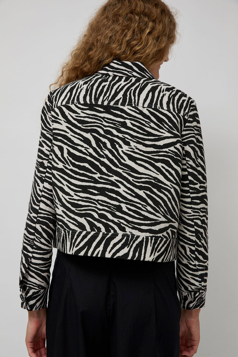 No.6 Claudia Jacket in Zebra Jacquard
