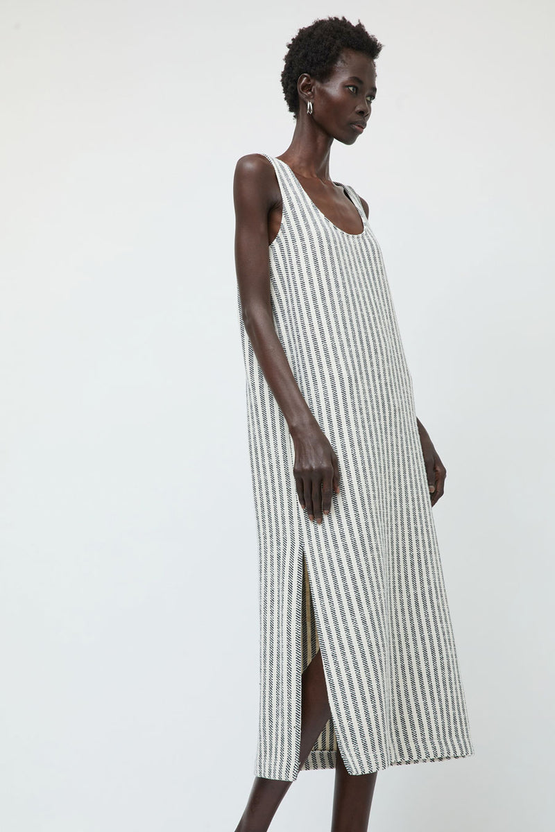 No.6 Column Dress in Black Stripe
