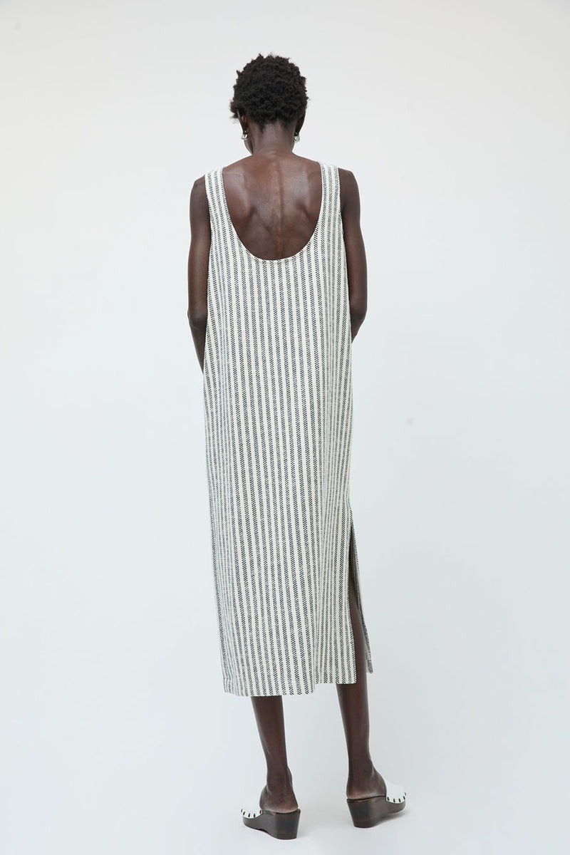 No.6 Column Dress in Black Stripe