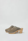 No.6 Dakota Shearling Clog on High Heel in Mist