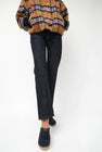 No.6 Dakota Shearling Clog on High Heel in Navy Suede and Night
