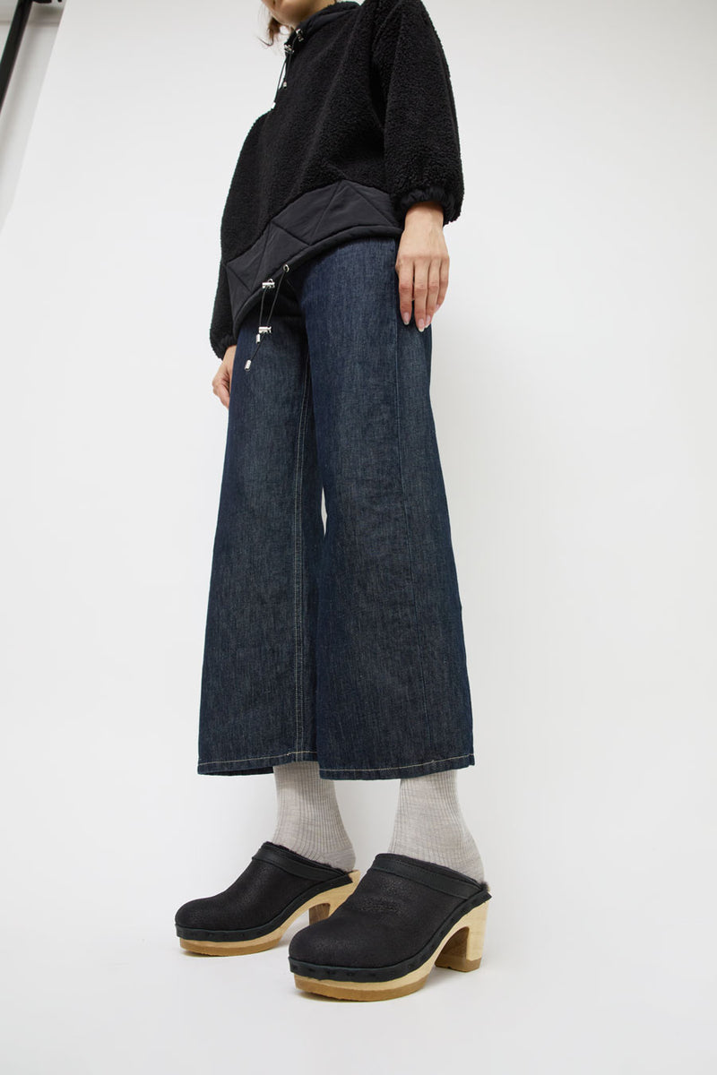 No.6 Dakota Shearling Clog on High Heel in Shadow