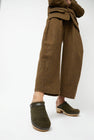 No.6 Dakota Shearling Clog on Mid Heel in Olive