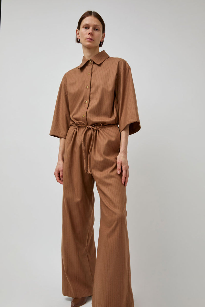 No.6 Dylan Top in Tan Pinstripe