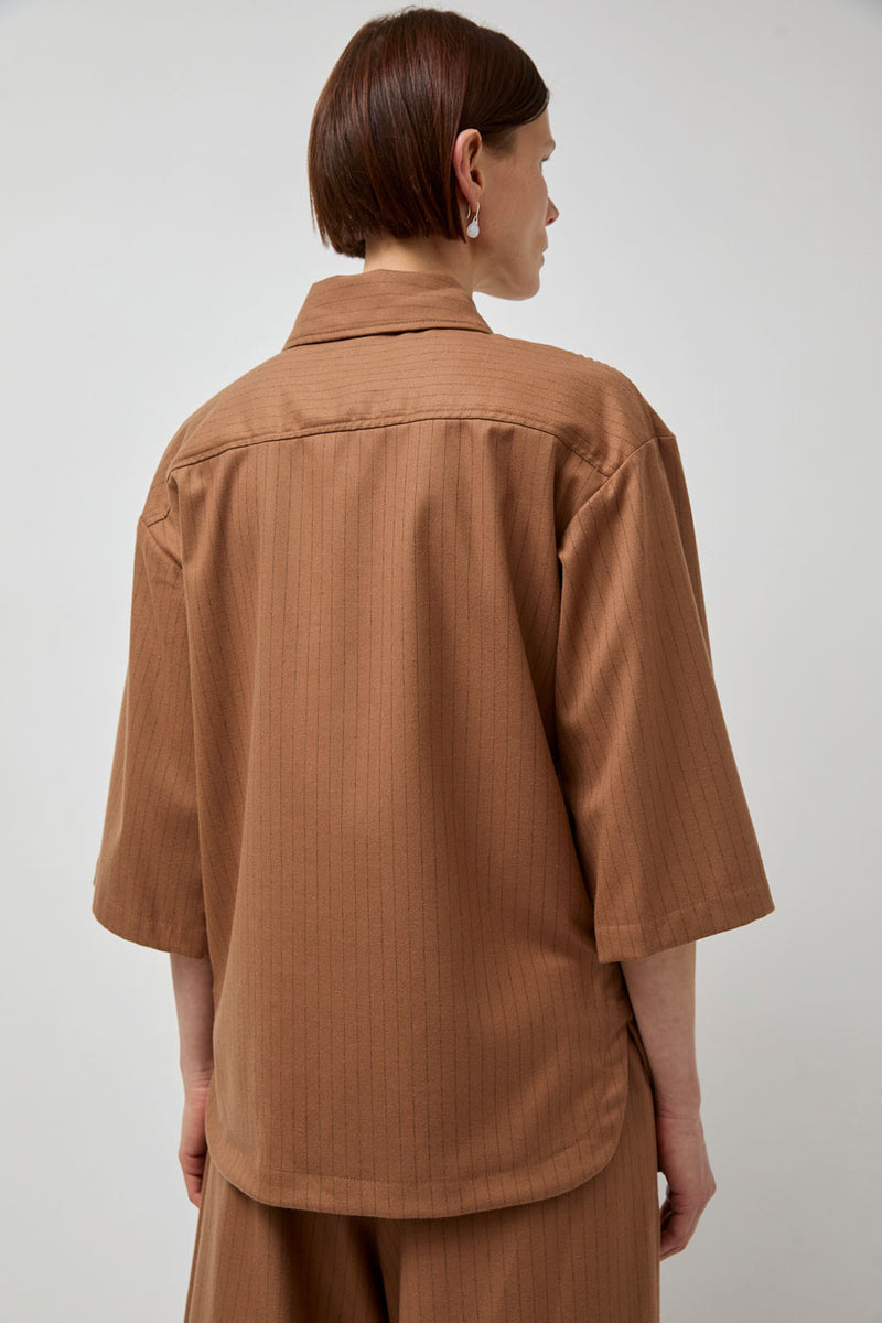 No.6 Dylan Top in Tan Pinstripe