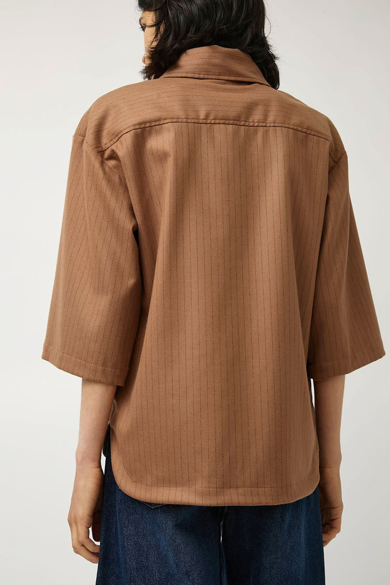 No.6 Dylan Top in Tan Pinstripe