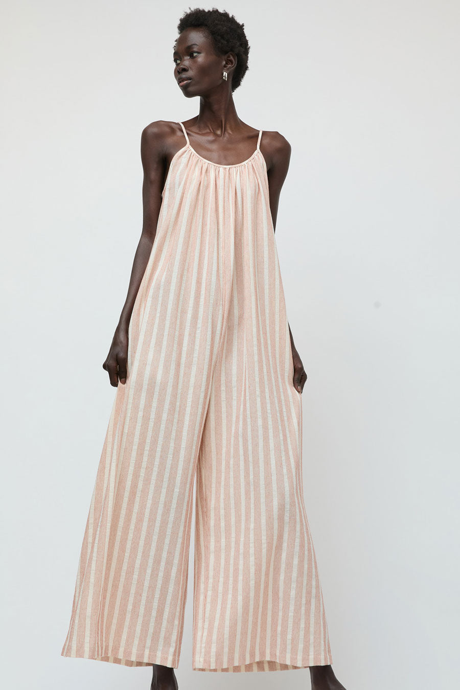 No.6 Eve Jumpsuit in Coral Stripe