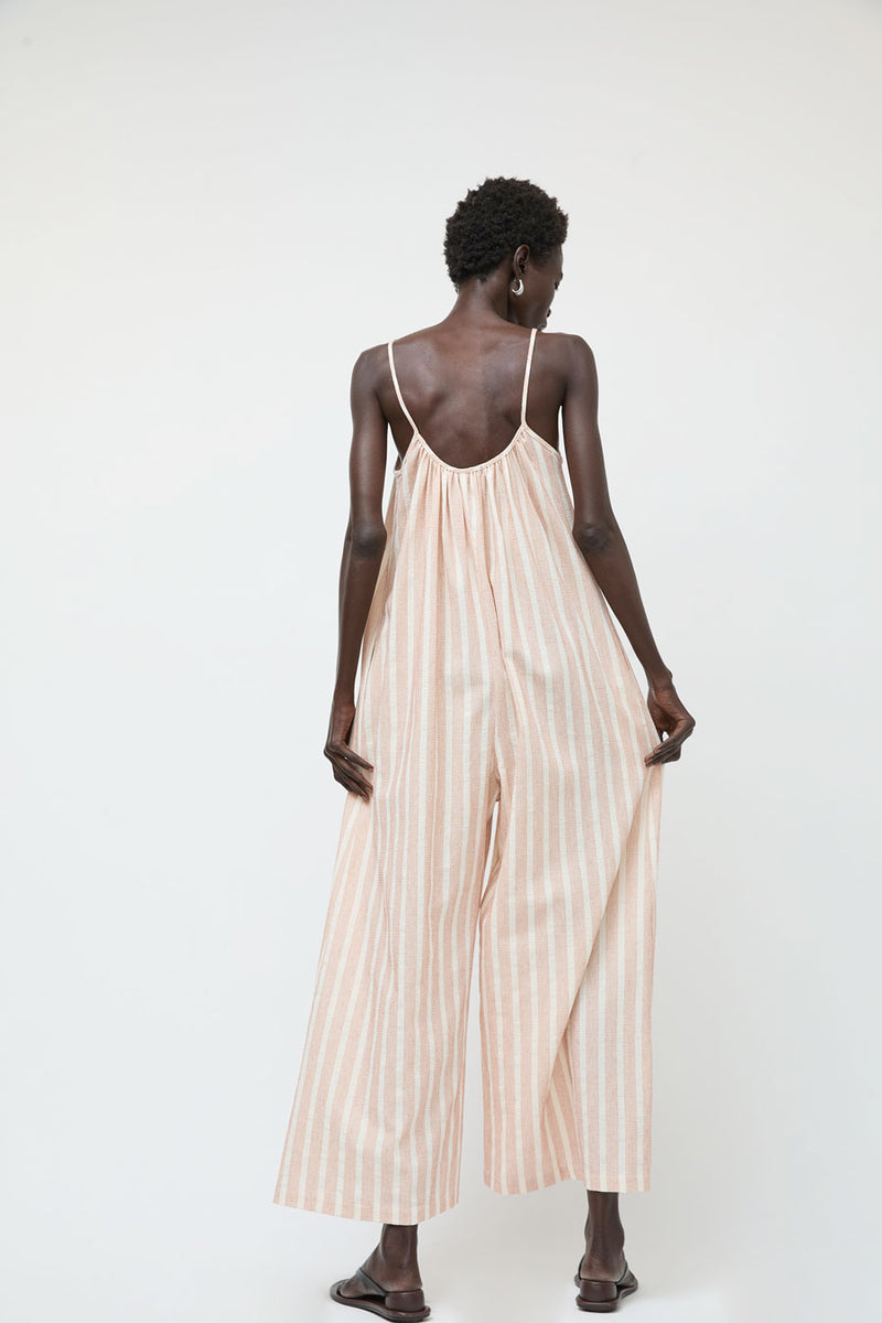 No.6 Eve Jumpsuit in Coral Stripe