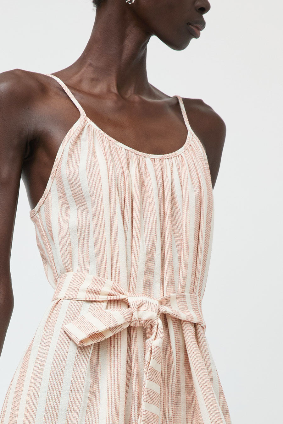 No.6 Eve Jumpsuit in Coral Stripe