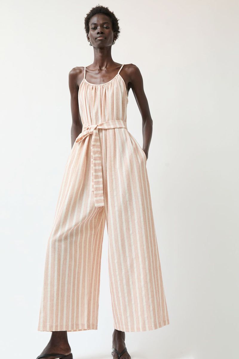 No.6 Eve Jumpsuit in Coral Stripe