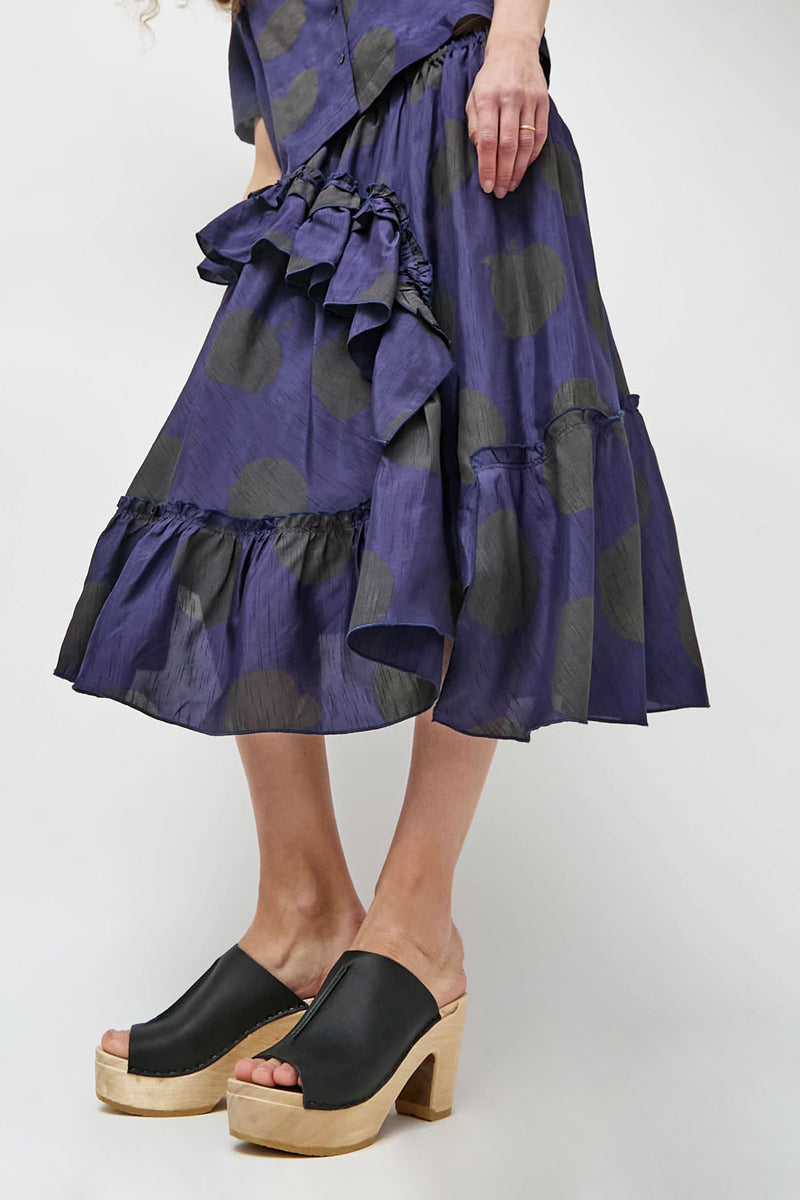 No.6 Front Seam Clog on Platform in Black