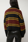 No.6 Gabriel Cardigan in Brown and Black Stripe