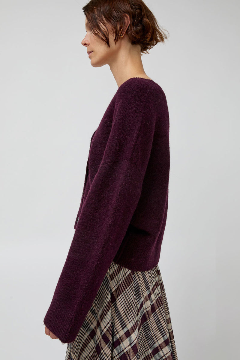 No.6 Gabriel Cardigan in Wine