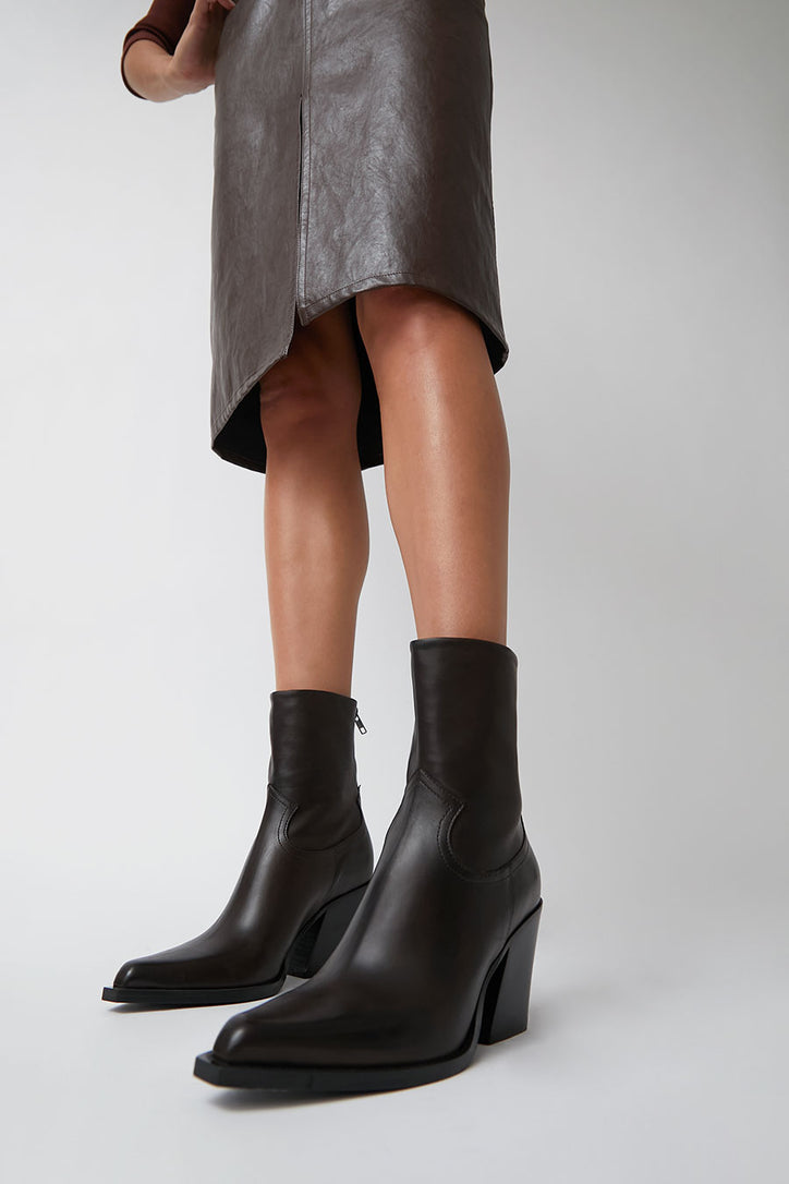 Zara Women's Black Square Toe Low Heel Ankle Boots Booties Size 6 | eBay