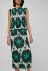 No.6 Hiro Skirt in Emerald Ikat