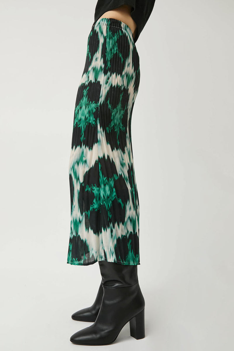 No.6 Hiro Skirt in Emerald Ikat