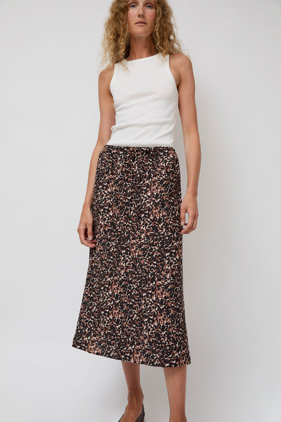 No.6 Inez Skirt in Brown Jungle